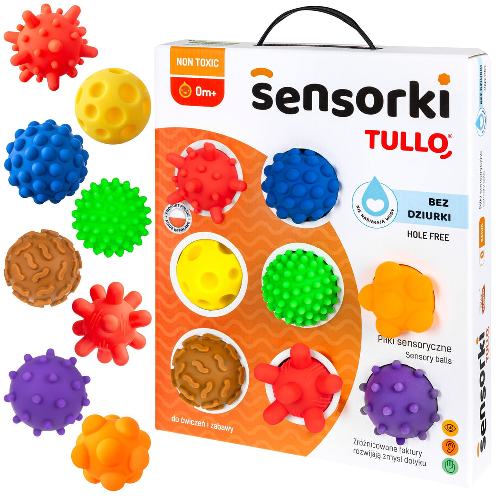 Sensorik-Bälle 8 Stück ohne Loch