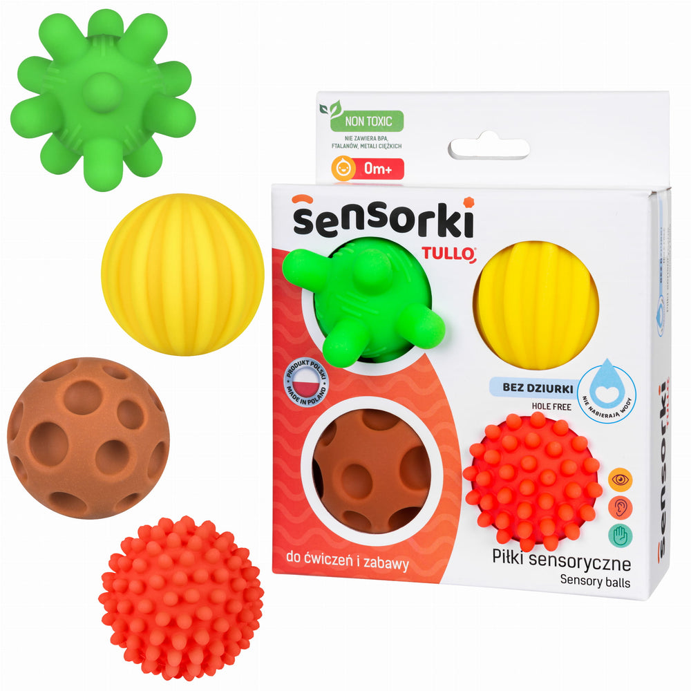 Sensorik-Bälle 4 Stück ohne Loch