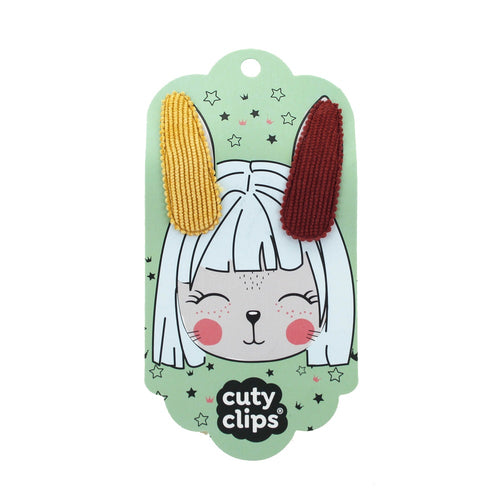 Haarclips Cuty Clips - Bunny Ears Gelb-Rot