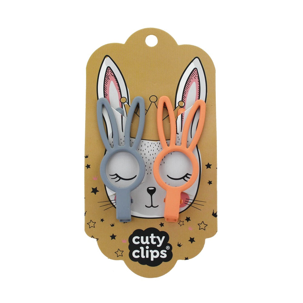 Haarclips Cuty Clips - Bunny Eyes Grau-Orange