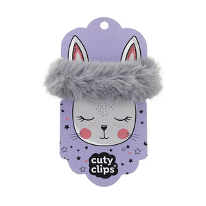 Haargummi Cuty Clips - Fluffy Bunny Grau