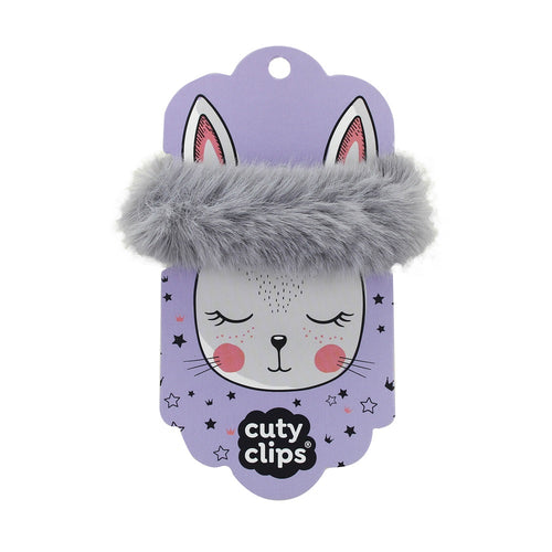 Haargummi Cuty Clips - Fluffy Bunny Grau