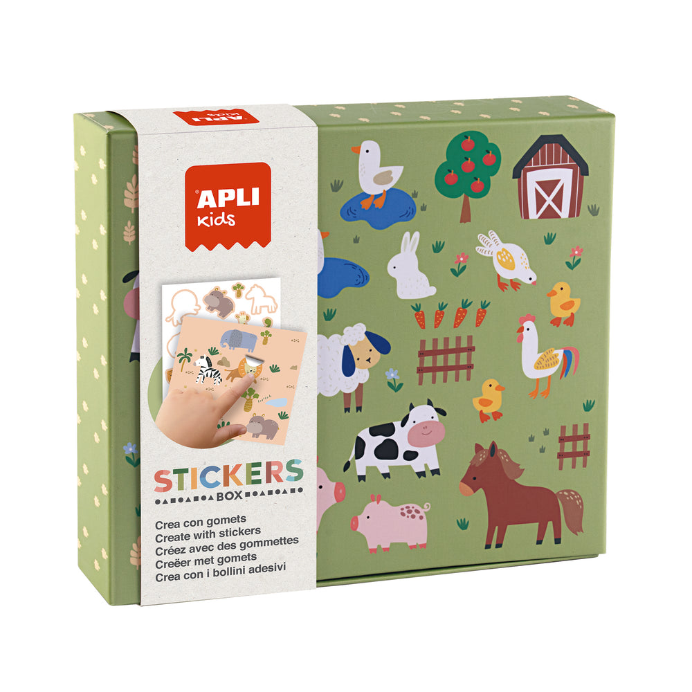 Set mit Aufklebern – Tiere und ihre Umgebung