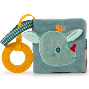 Weiches multifunktionales Mini-Buch mit Silikon-Beißring – Smok Joe 6 m+