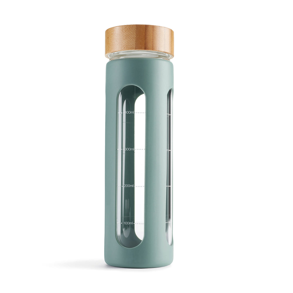 Glasflasche mit Schraubverschluss 600 ml – Grün