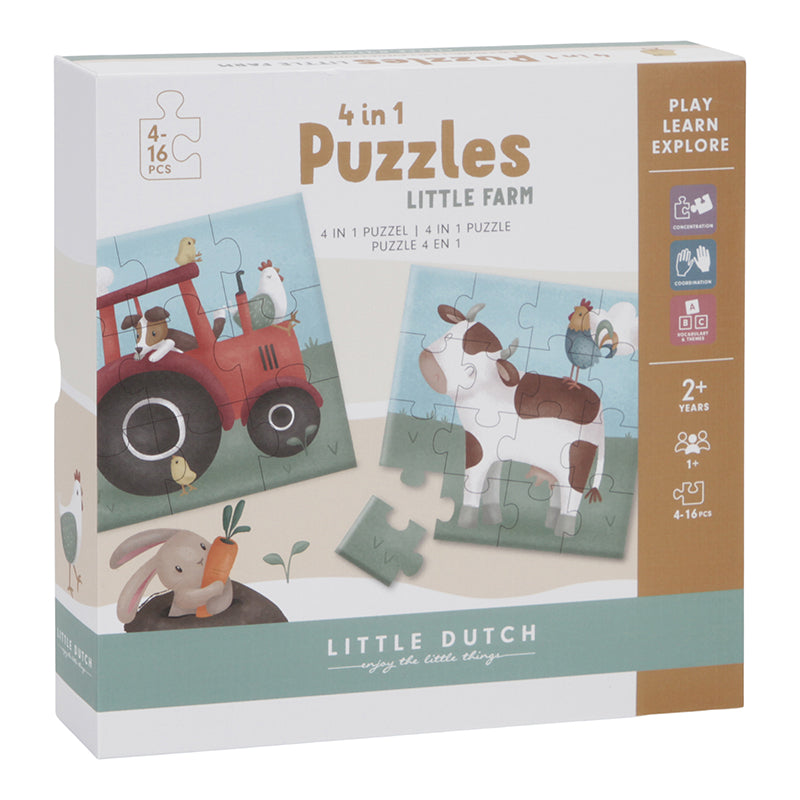 Progressive Puzzle 4 in 1 – Little Farm