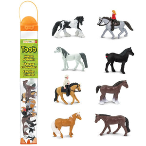 Figurenset in einer Tube TOOB – Pferde mit Reitern