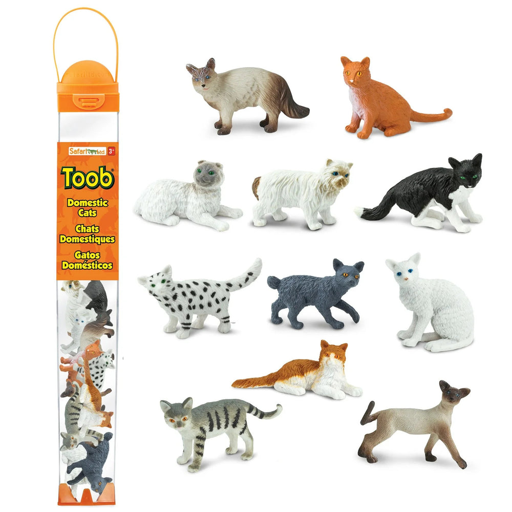Figurenset in einer Tube TOOB - Hauskatzen - Tublu.de