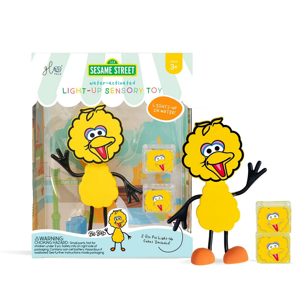 Badefigur Großer Vogel – Set mit zwei sensorischen Würfeln, die im Wasser leuchten