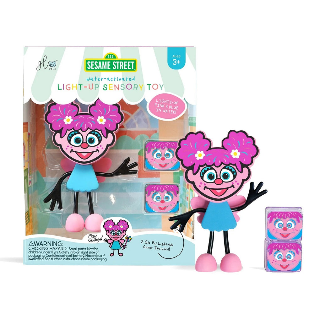 Badefigur Abby – Set mit zwei Sensorik-Würfeln, die im Wasser leuchten