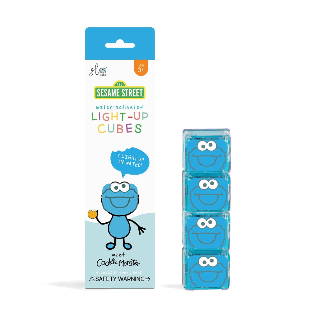 Sensorik-Würfel, die im Wasser leuchten Cookie Monster Sesamstraße – blau