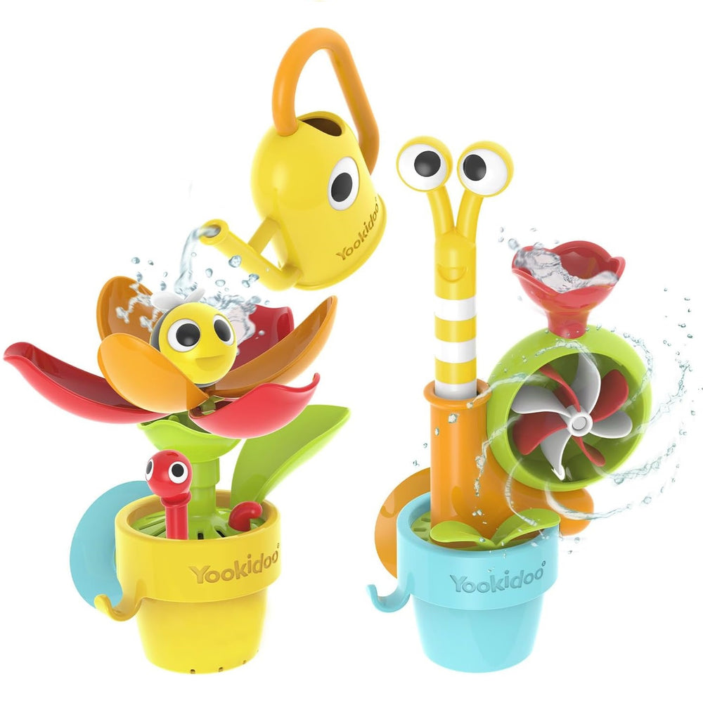 Badespielzeug - Schnecke und Blume im Garten