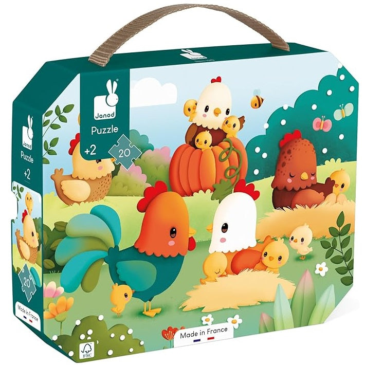 Puzzle im Koffer Made in France – Willkommen auf dem Bauernhof 20 Teile 2+