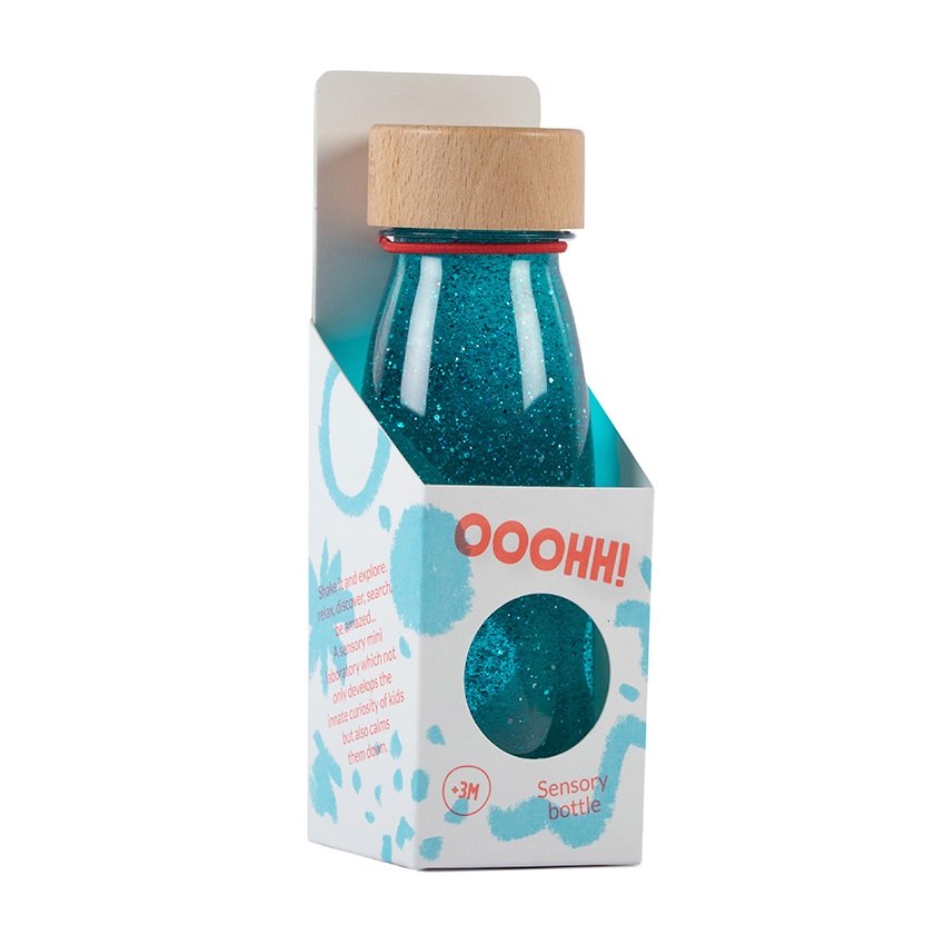 Sensorische Flasche FLOAT – Türkis - Tublu.de
