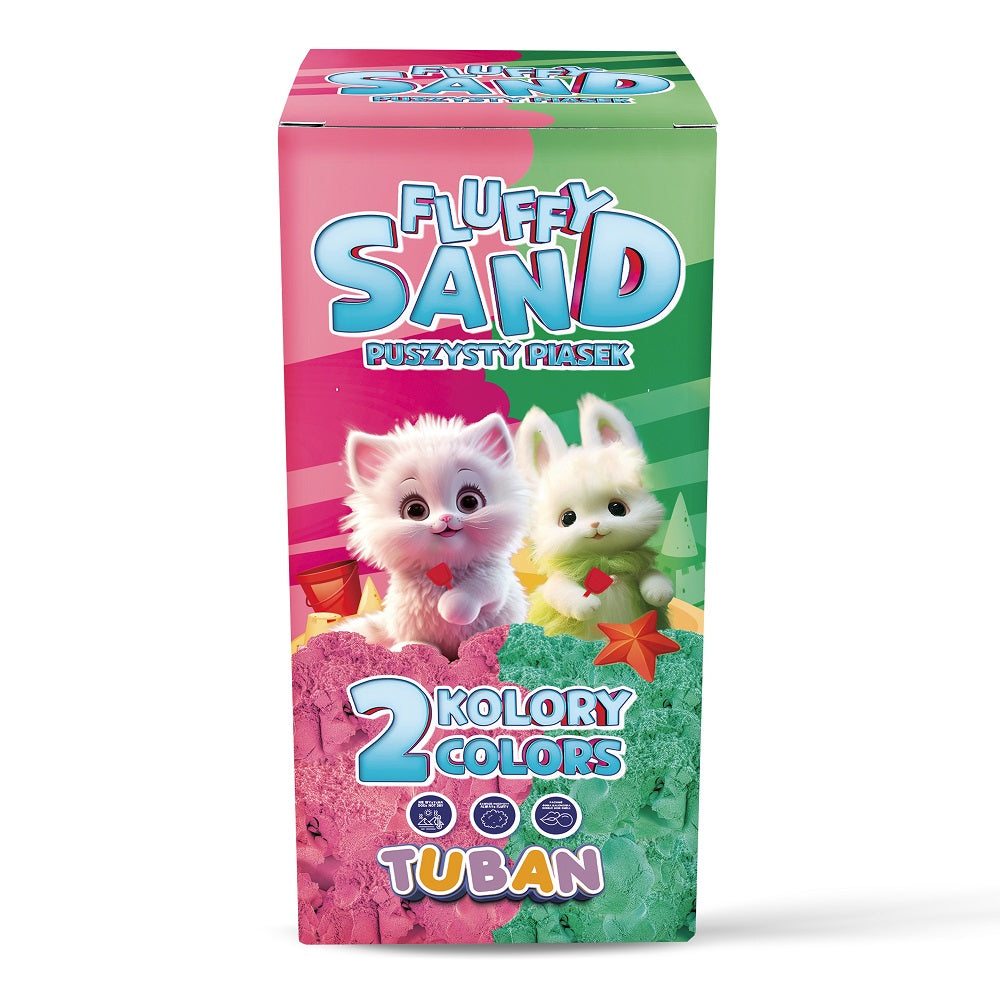 Fluffy Sand Set – Flauschiger Sand rosa und grün