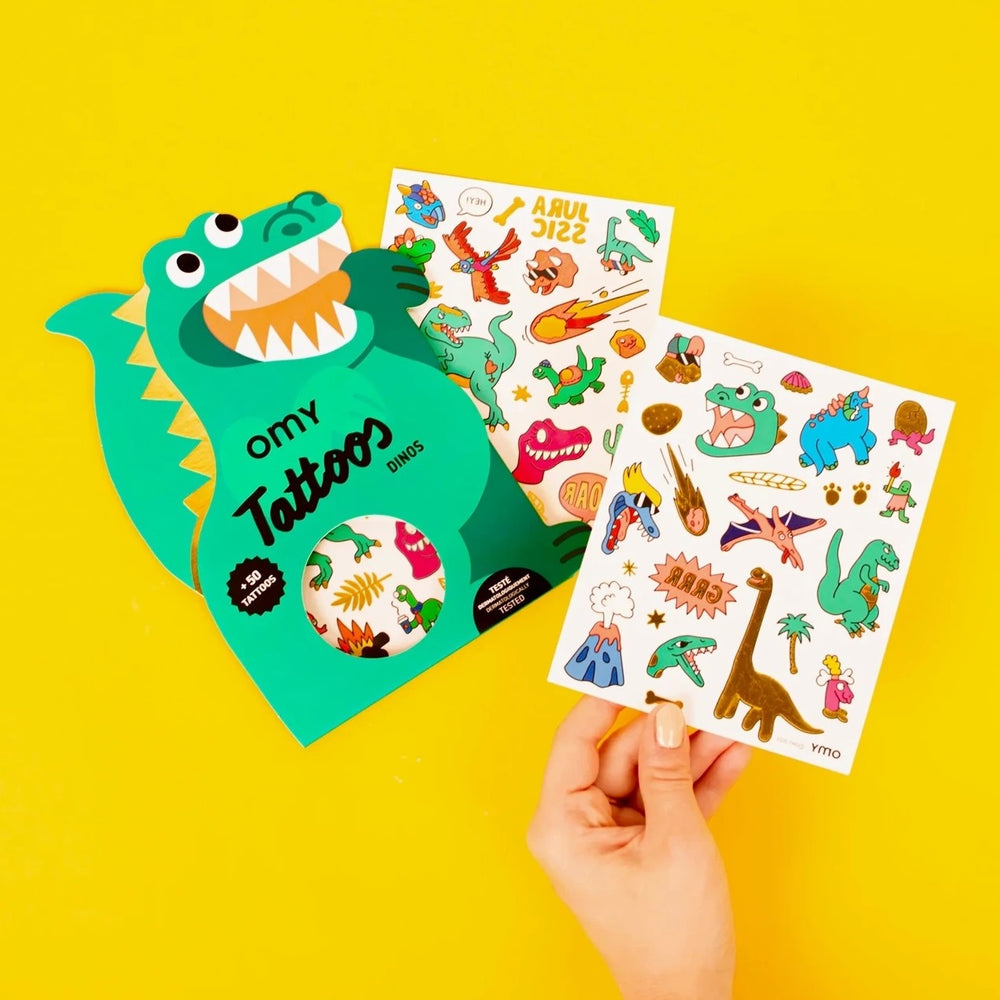 Tattoos für Kinder – Dinosaurier, 50 Stück