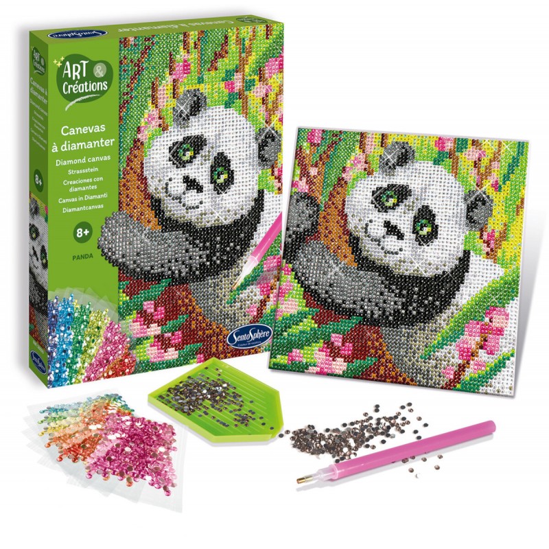 Kreatives Set mit Diamantenbild – Panda