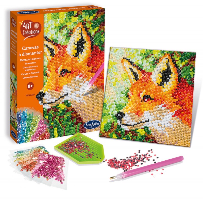 Kreatives Set mit Diamanten – Fuchs