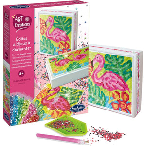 Kreatives Set mit Diamantboxen – Delfin und Flamingo