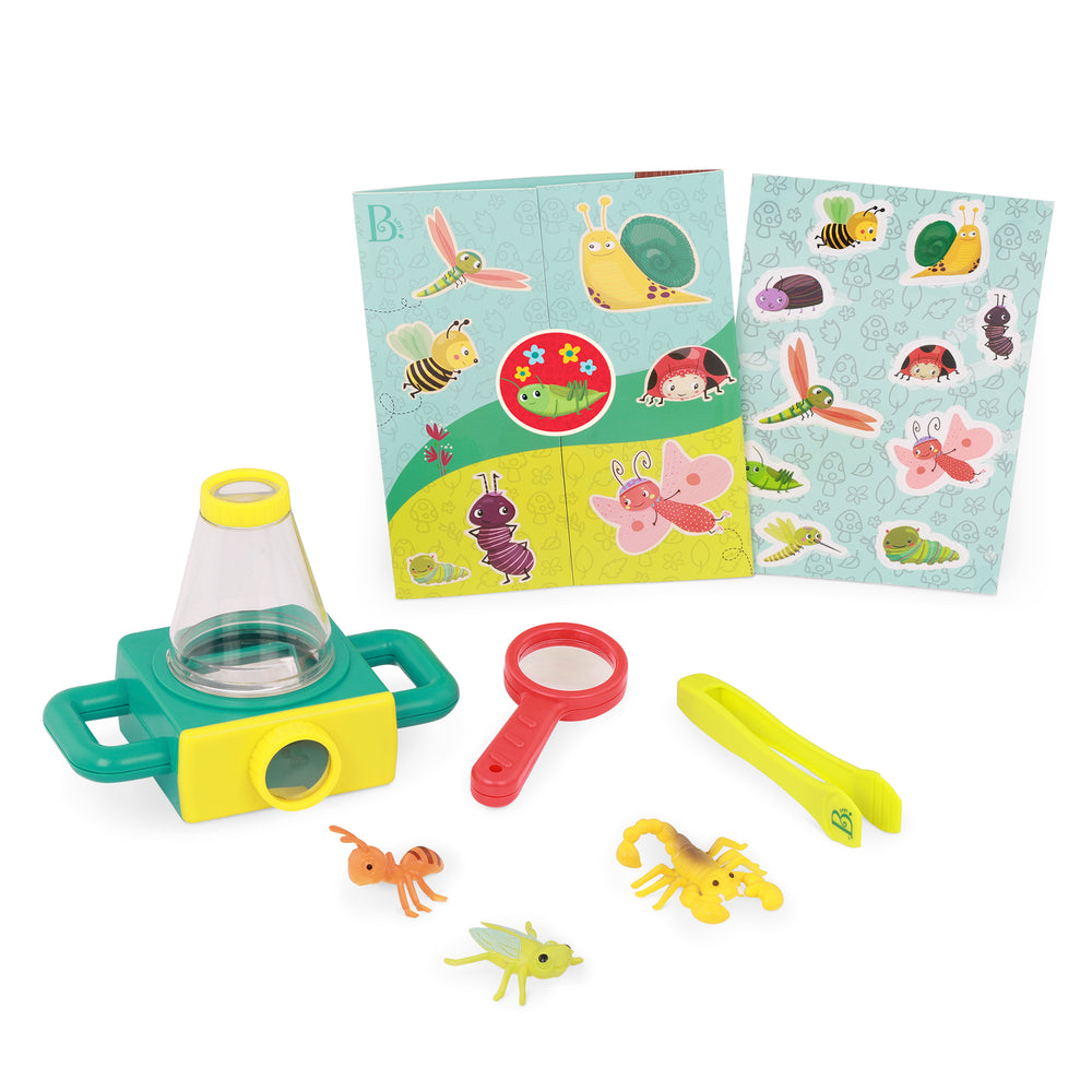 Set für kleine Insektenliebhaber mit Lupe und Aufklebern – Little Explorer - Tublu.de