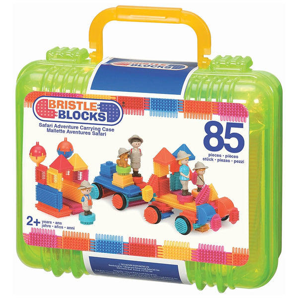 Bristle Blocks Bausteine im Koffer – Safari mit Figuren, 85 Teile