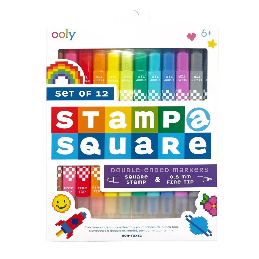 Feinschreiber mit Pixel-Art-Stempeln – Stamp-A-Square