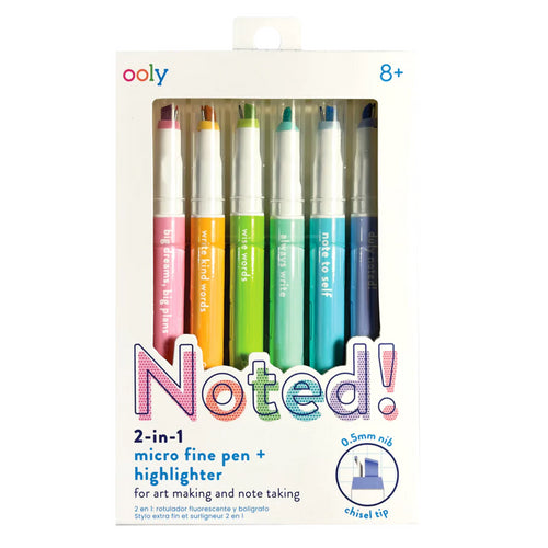 Feinschreiber mit integriertem Textmarker 2 in 1 – Noted!