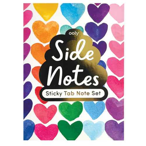Notizbuch mit Haftnotizen – Regenbogenherzen