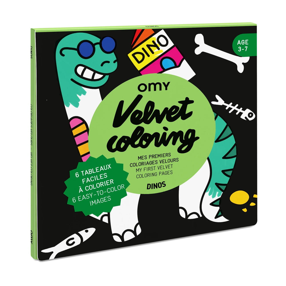Set mit 6 Samtmalbüchern – Dinosaurier