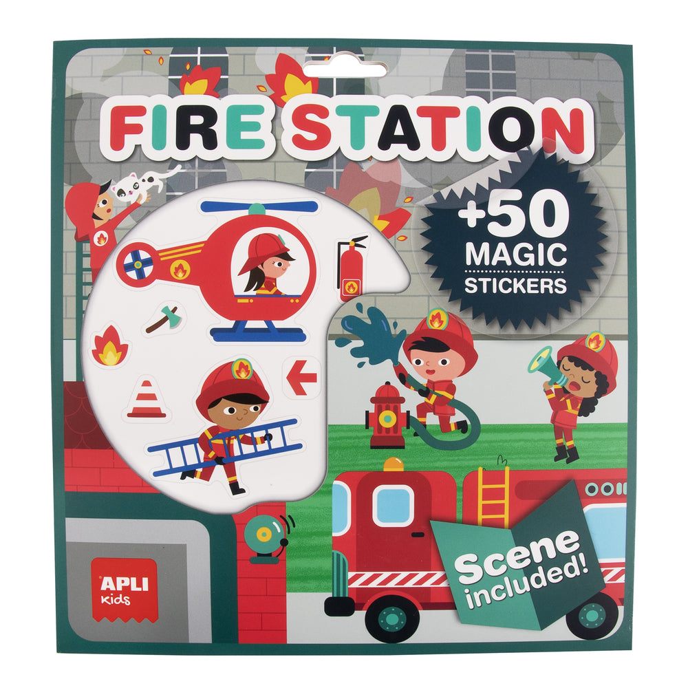 Wiederverwendbare Aufkleber mit Spielbrett – Feuerwache