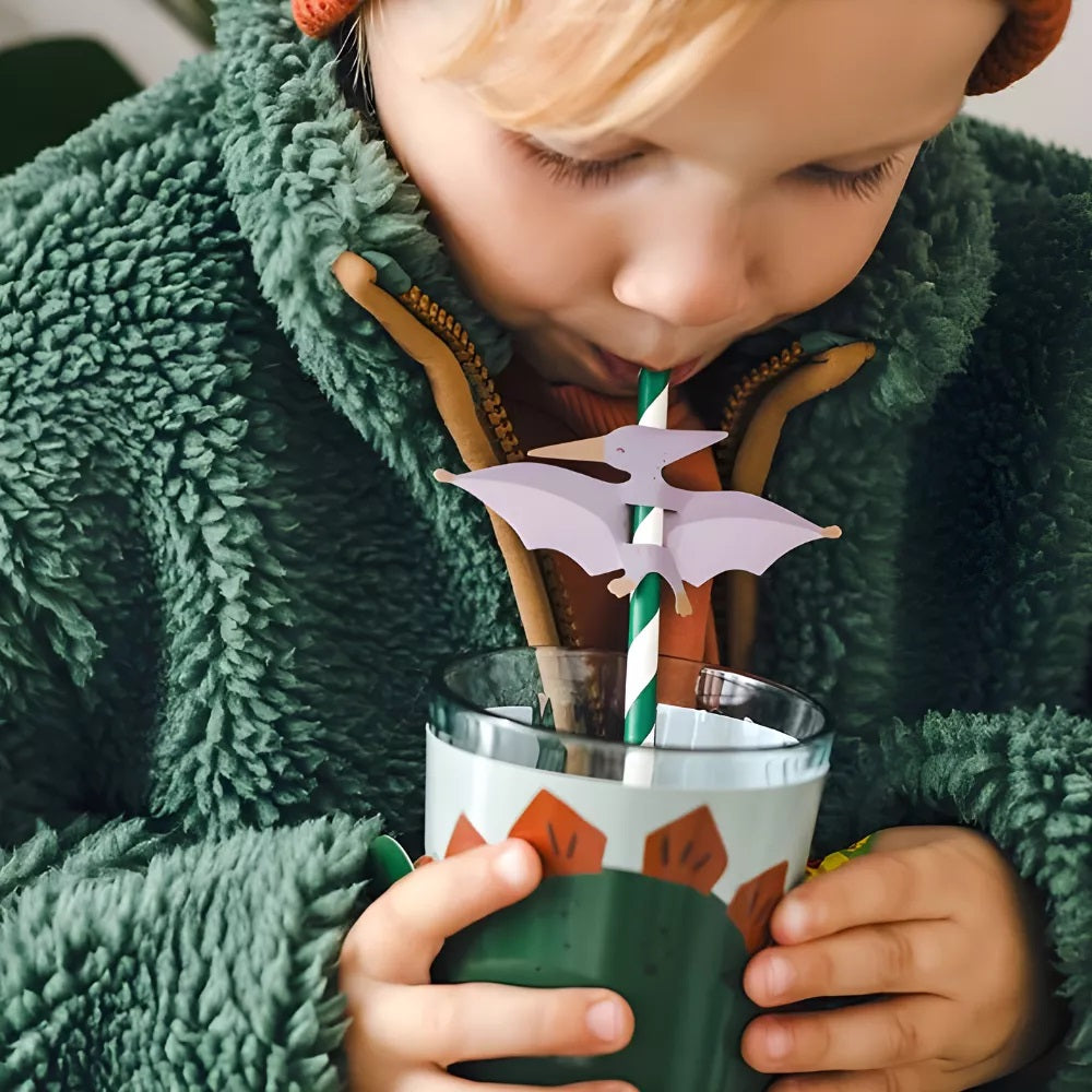 Papierstrohhalme, 6 Stück – Pterodaktyl