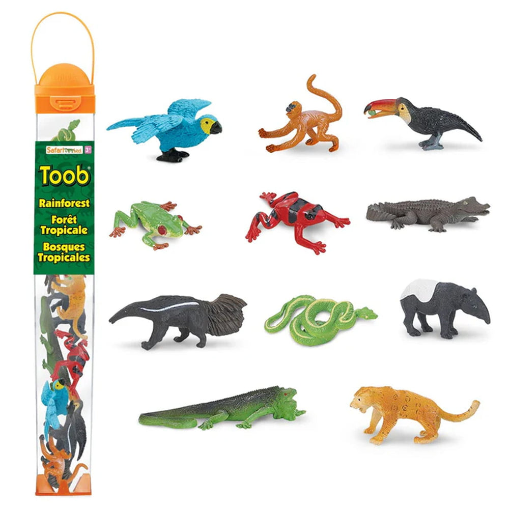 Figurenset in einer Tube TOOB – Tiere des Regenwaldes - Tublu.de