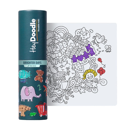 Kleine Silikonmatte zum wiederholten Ausmalen – Sonnige Kritzeleien - Tublu.de