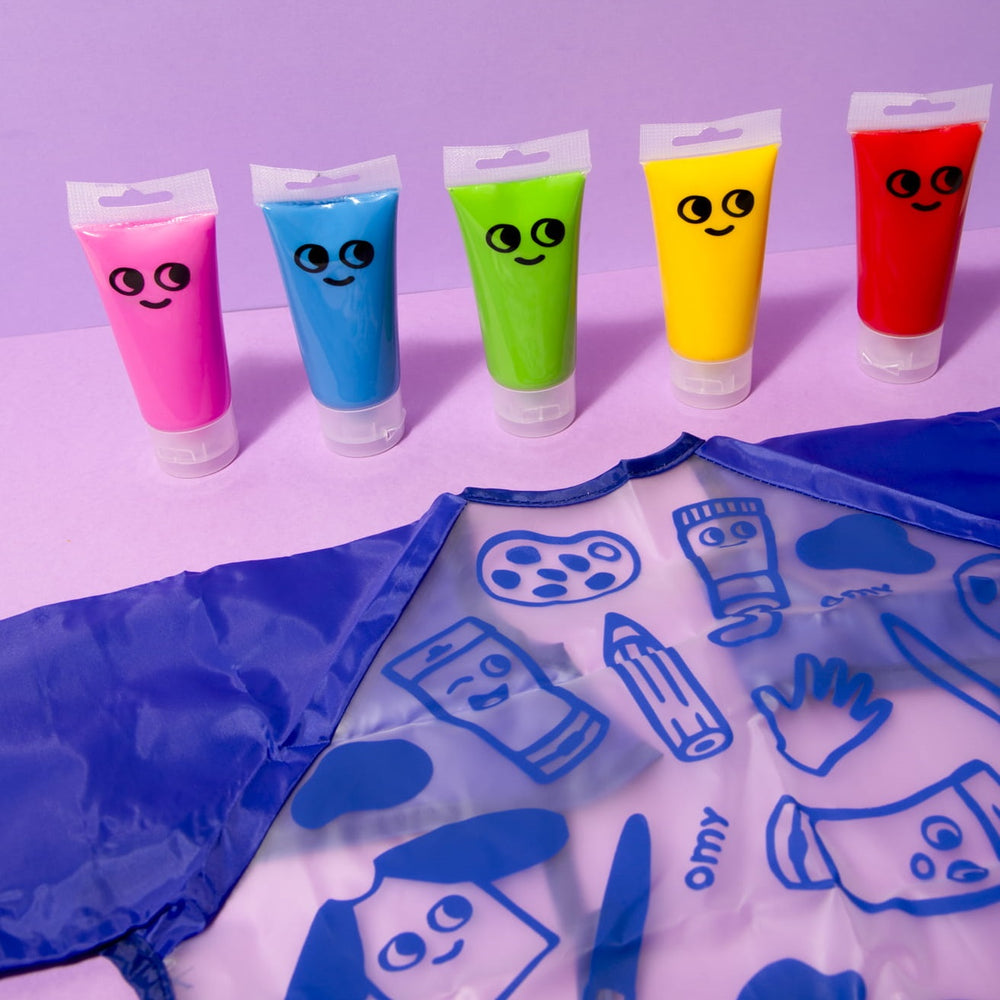 Fingerfarben-Set mit Schürze
