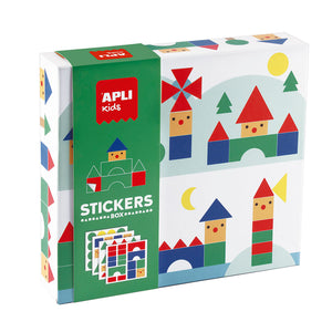 Stickerset mit geometrischen Motiven – Dorf - Tublu.de