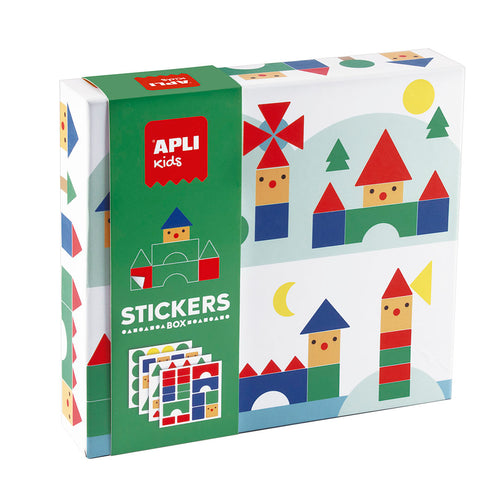 Stickerset mit geometrischen Motiven – Dorf - Tublu.de