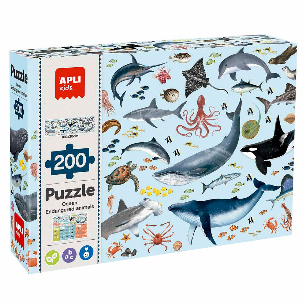 Lernpuzzle – Gefährdete Tiere Ozean 6+