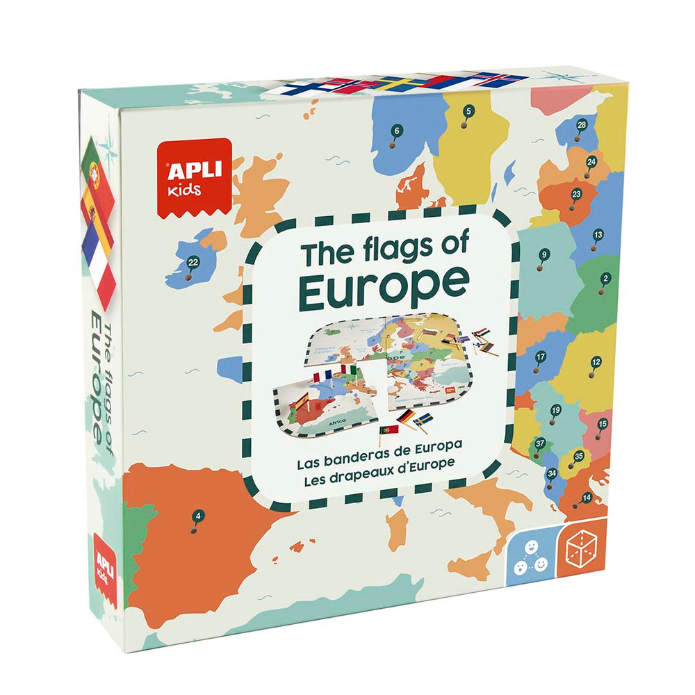 Puzzle mit Lernspiel – Flaggen Europas 5+