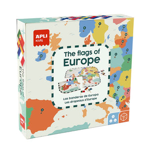 Puzzle mit Lernspiel – Flaggen Europas 5+