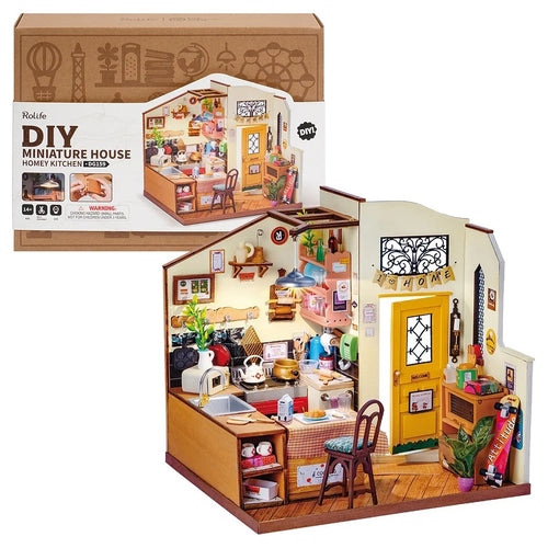 Holzbausatz mit LED Gemütliche Küche