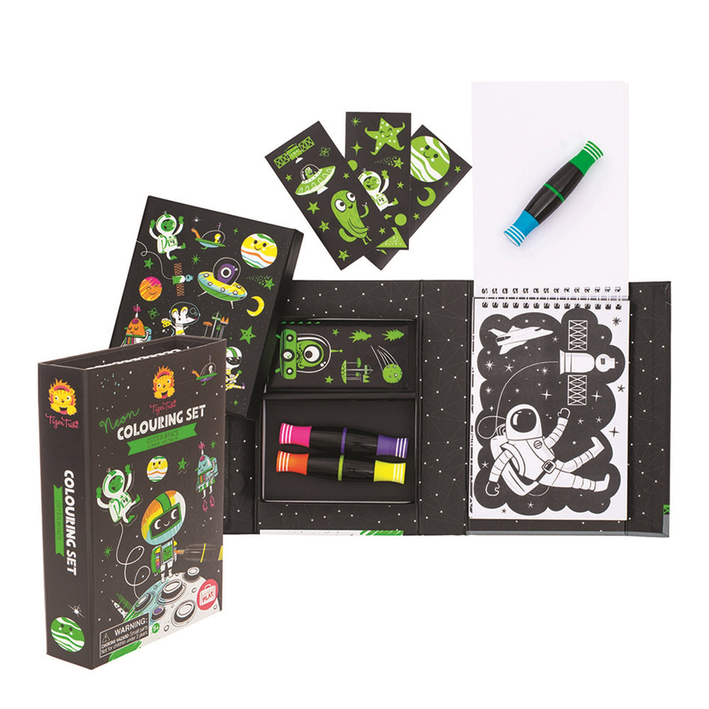 Neon-Malbuch-Set – Weltraum - Tublu.de