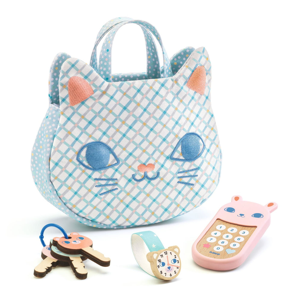 Blaue Handtasche mit Accessoires - Tublu.de