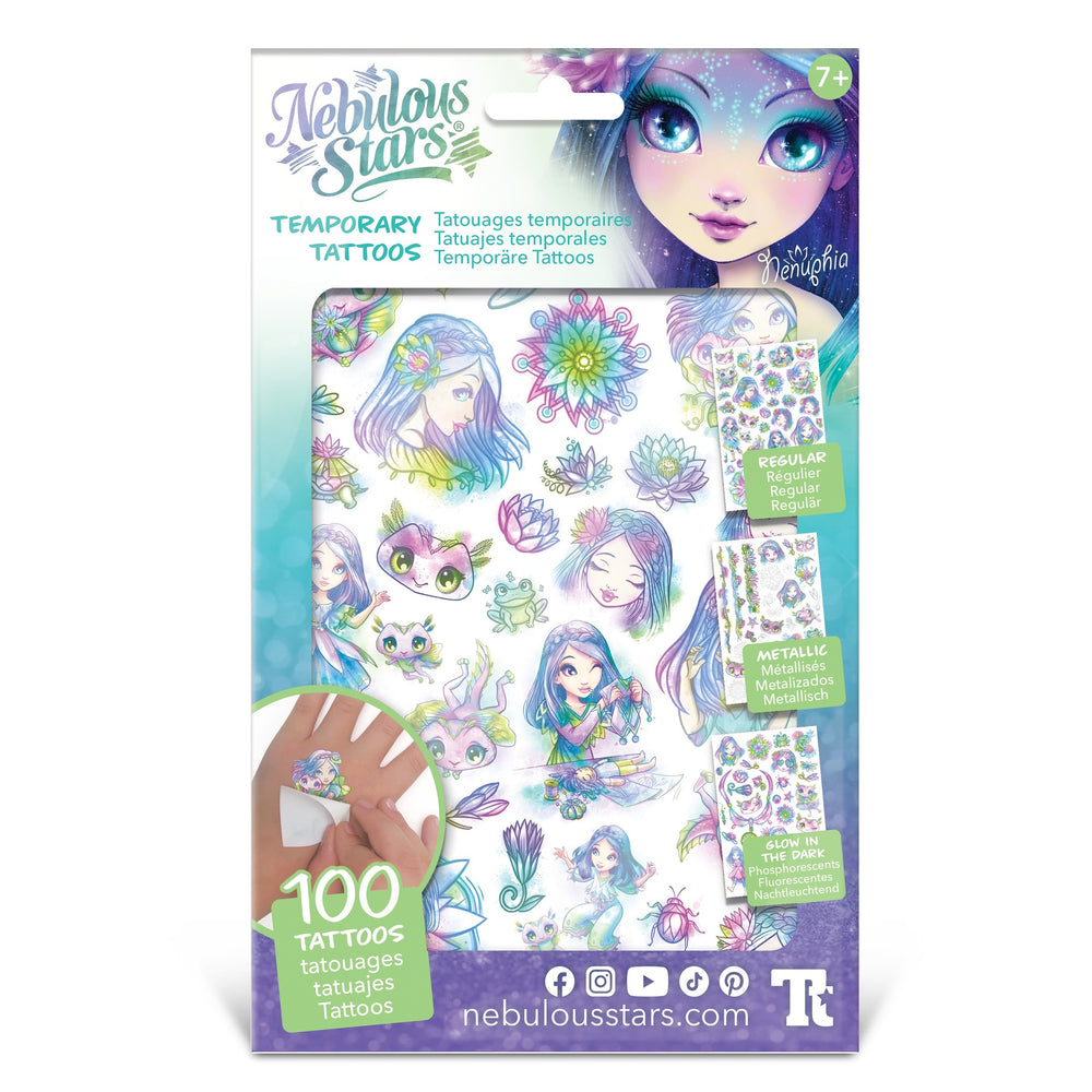 Set zum Herstellen von abwaschbaren Tattoos – Nenuphia 100 Stück