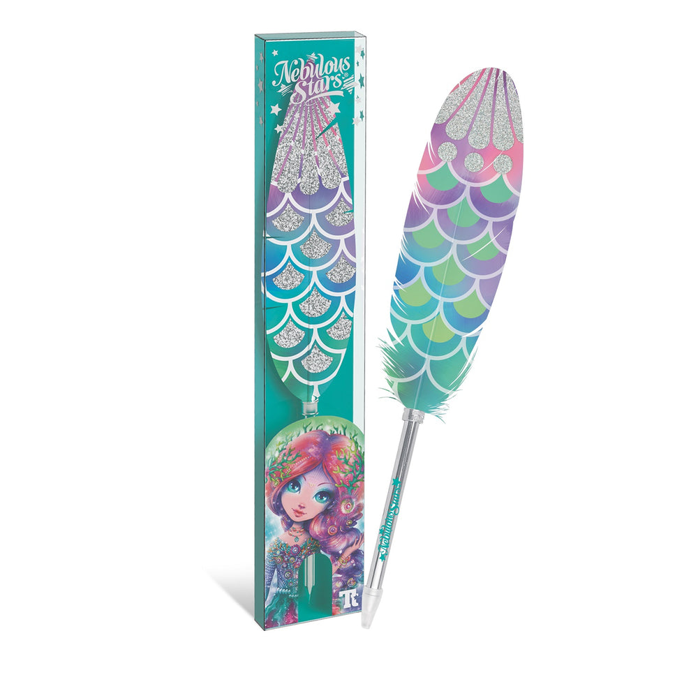 Kugelschreiber mit bunter Feder – Coralia