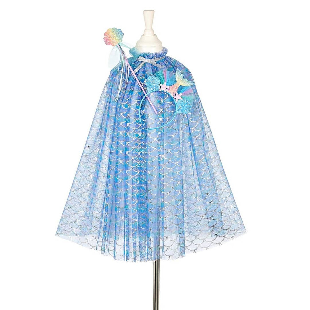 Kostüm – Cape mit Haarband und Zauberstab Meerjungfrau Marlya 3-4 Jahre