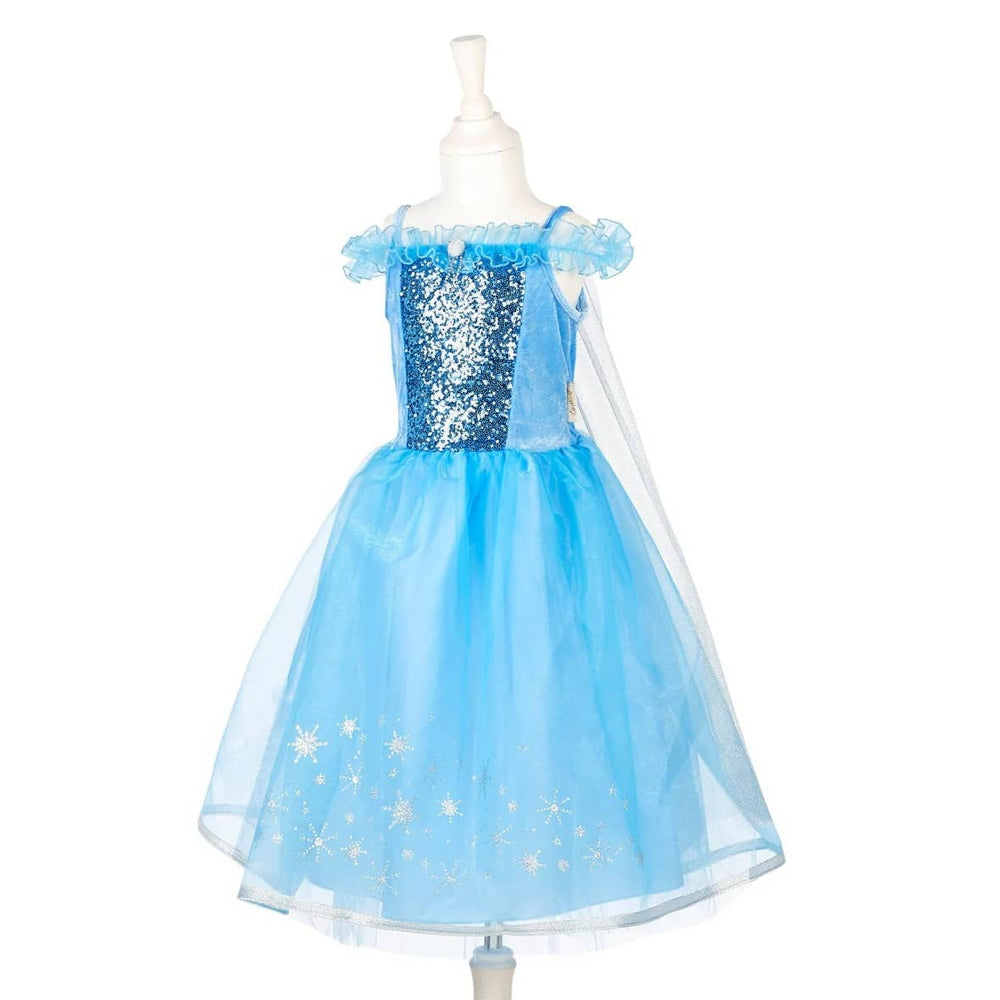 Kostüm – Kleid der Schneekönigin mit Umhang, 5–7 Jahre