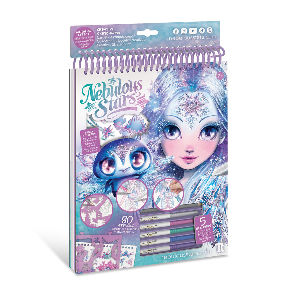 Skizzenbuch mit Metallic-Stiften – Iceana Größe M