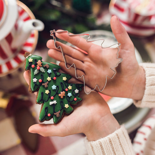 Ausstechformen Merry Christmas - silber