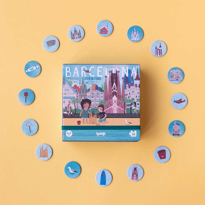 Puzzle mit Beobachtungsspiel – Barcelona 50 Teile