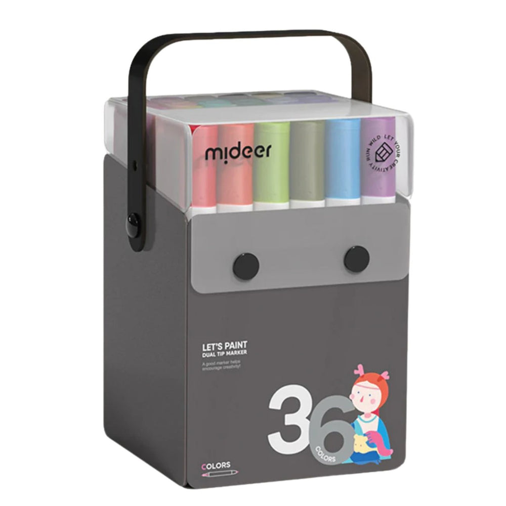 Transparente Marker mit doppelter Spitze – 36 Farben